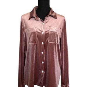 Elegant Velvet Button-Up Shirt